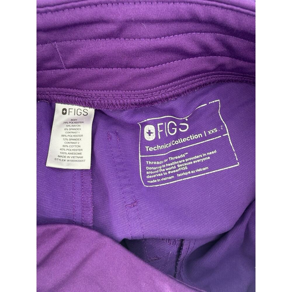 Figs Women’s Scrub Pants XXS Purple Joggers Technical Collection W18SW2005T - Picture 7 of 10
